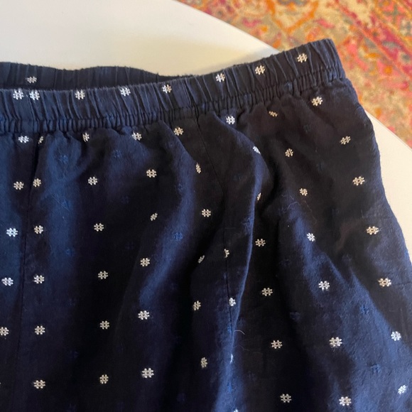 CJ Banks Navy w/White Embroidery Midi Skirt - Picture 4 of 6